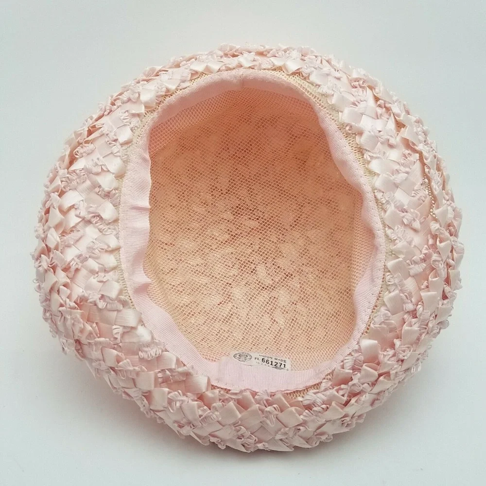 Vintage‎ Women's Ladies Pink Ribbon Hat Union Made